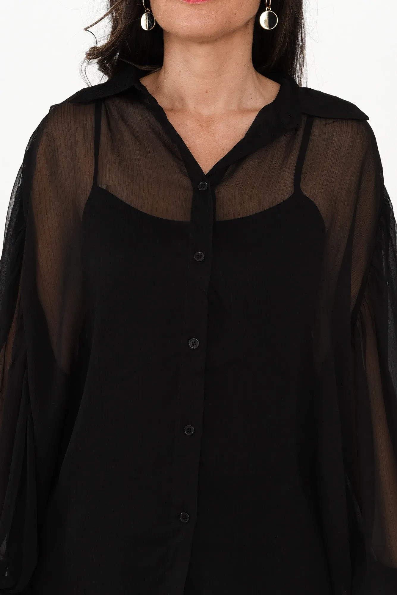 Eden Black Collared Shirt sold by Blue Bungalow product image thumbnail 5