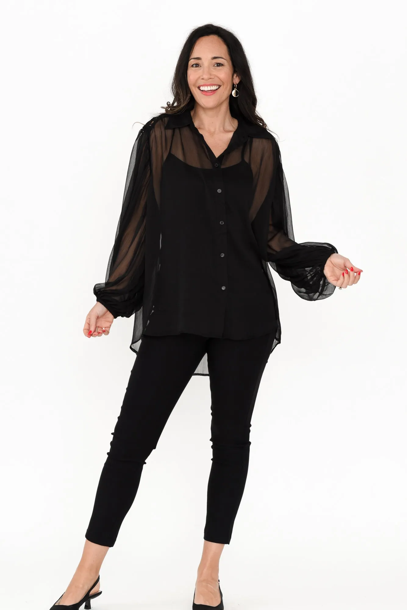 Eden Black Collared Shirt sold by Blue Bungalow product image thumbnail 2