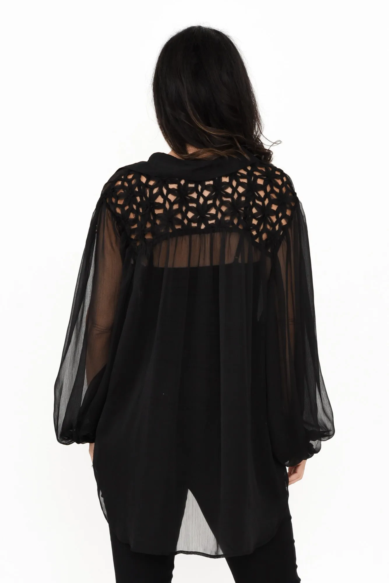 Eden Black Collared Shirt sold by Blue Bungalow product image thumbnail 4