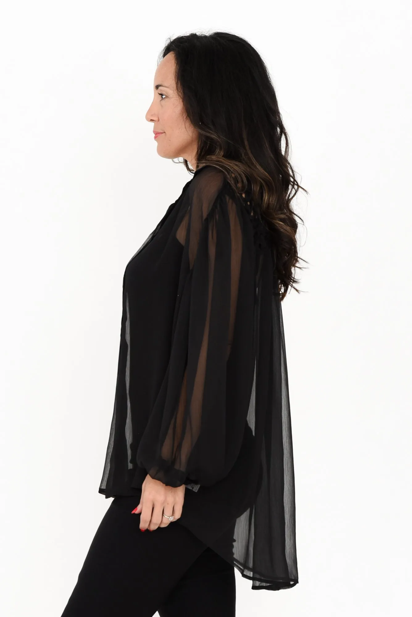 Eden Black Collared Shirt sold by Blue Bungalow product image thumbnail 3