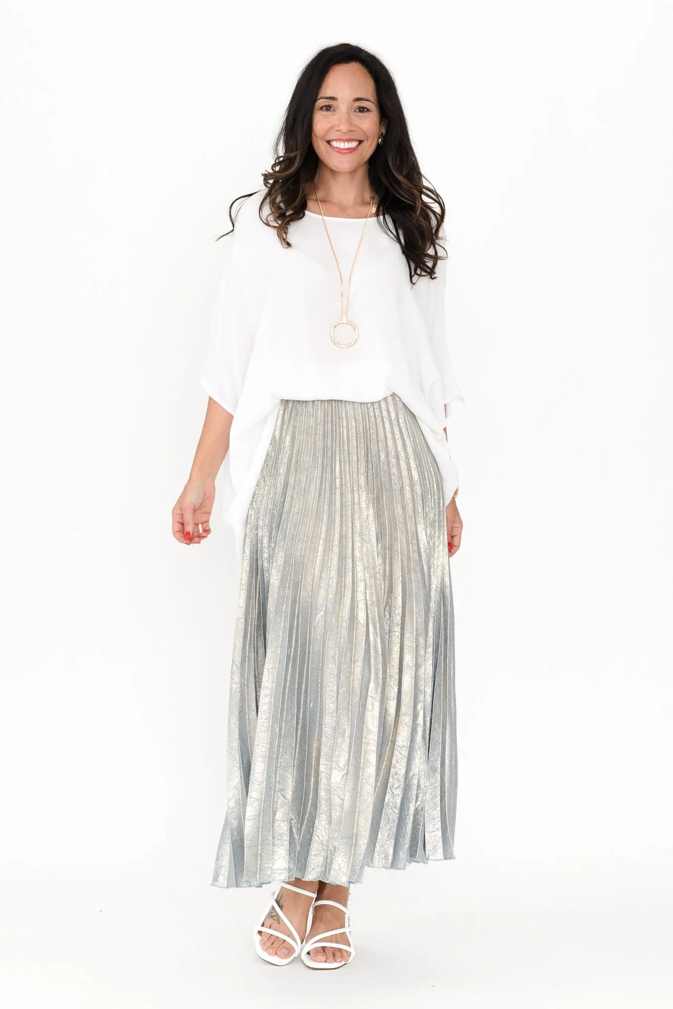 Alias Champagne Pleated Skirt sold by Blue Bungalow product image thumbnail 2