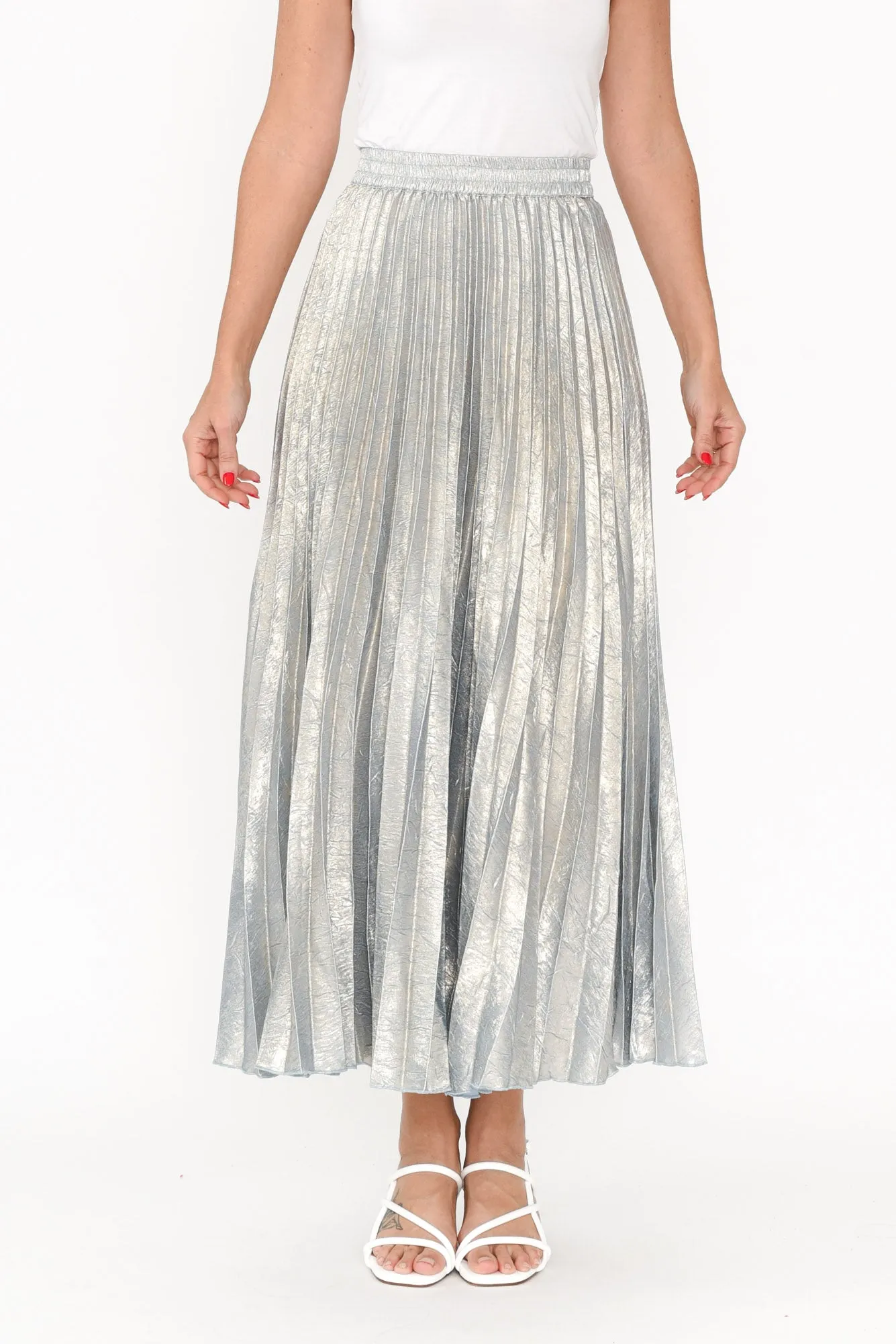 Alias Champagne Pleated Skirt sold by Blue Bungalow