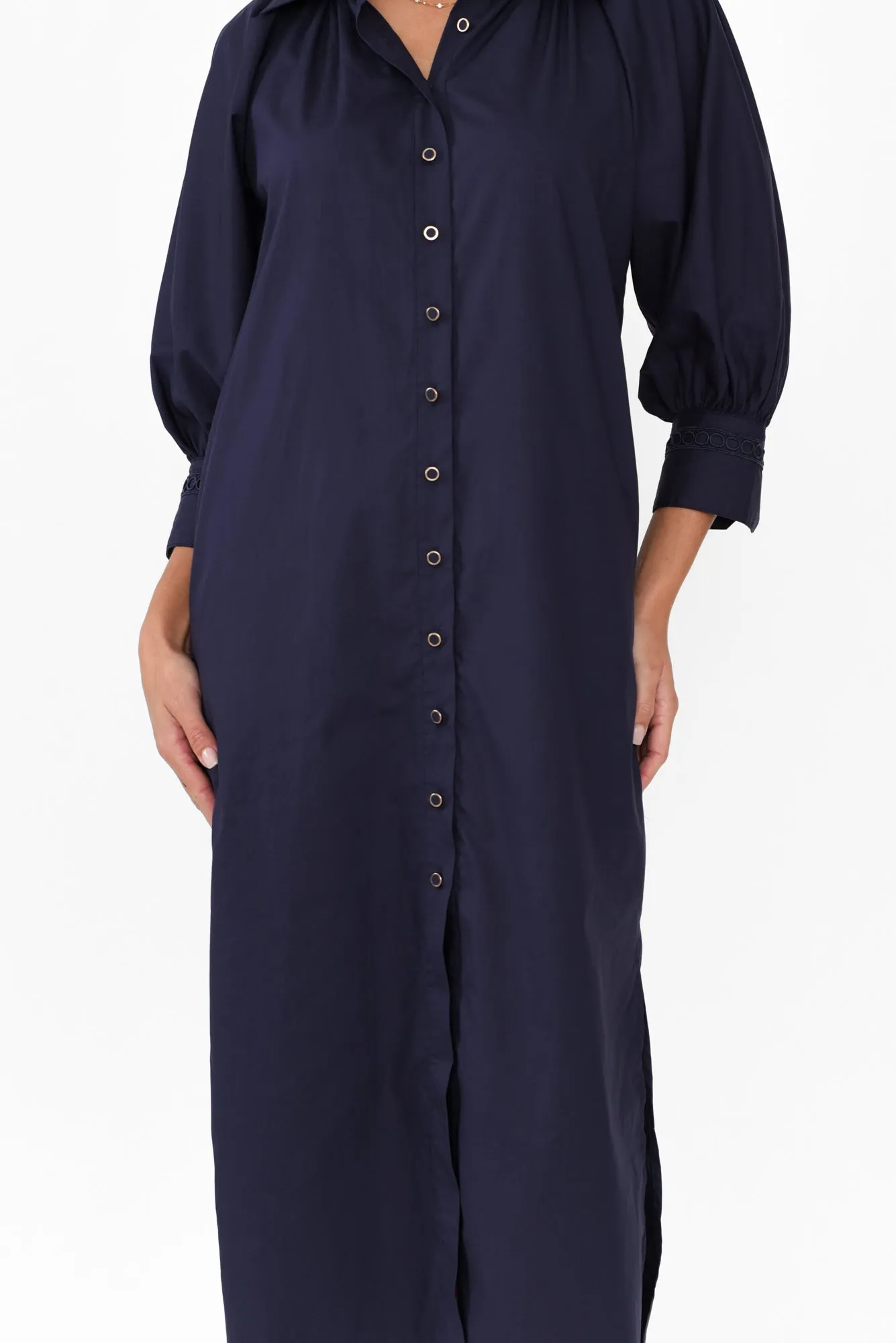 Almighty Navy Shirt Dress sold by Blue Bungalow product image thumbnail 5
