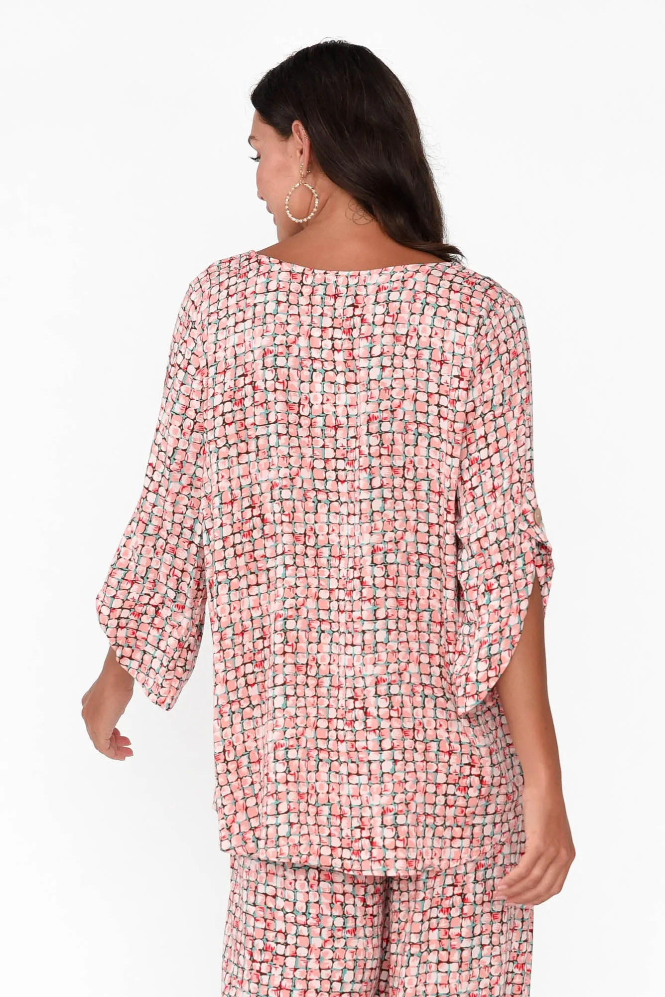 Raven Pink Speckle Hi Lo Top sold by Blue Bungalow product image thumbnail 4