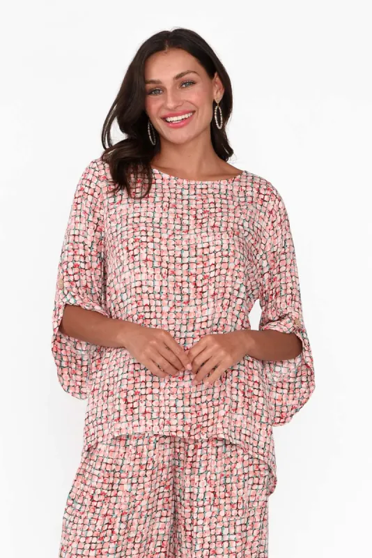 Raven Pink Speckle Hi Lo Top sold by Blue Bungalow