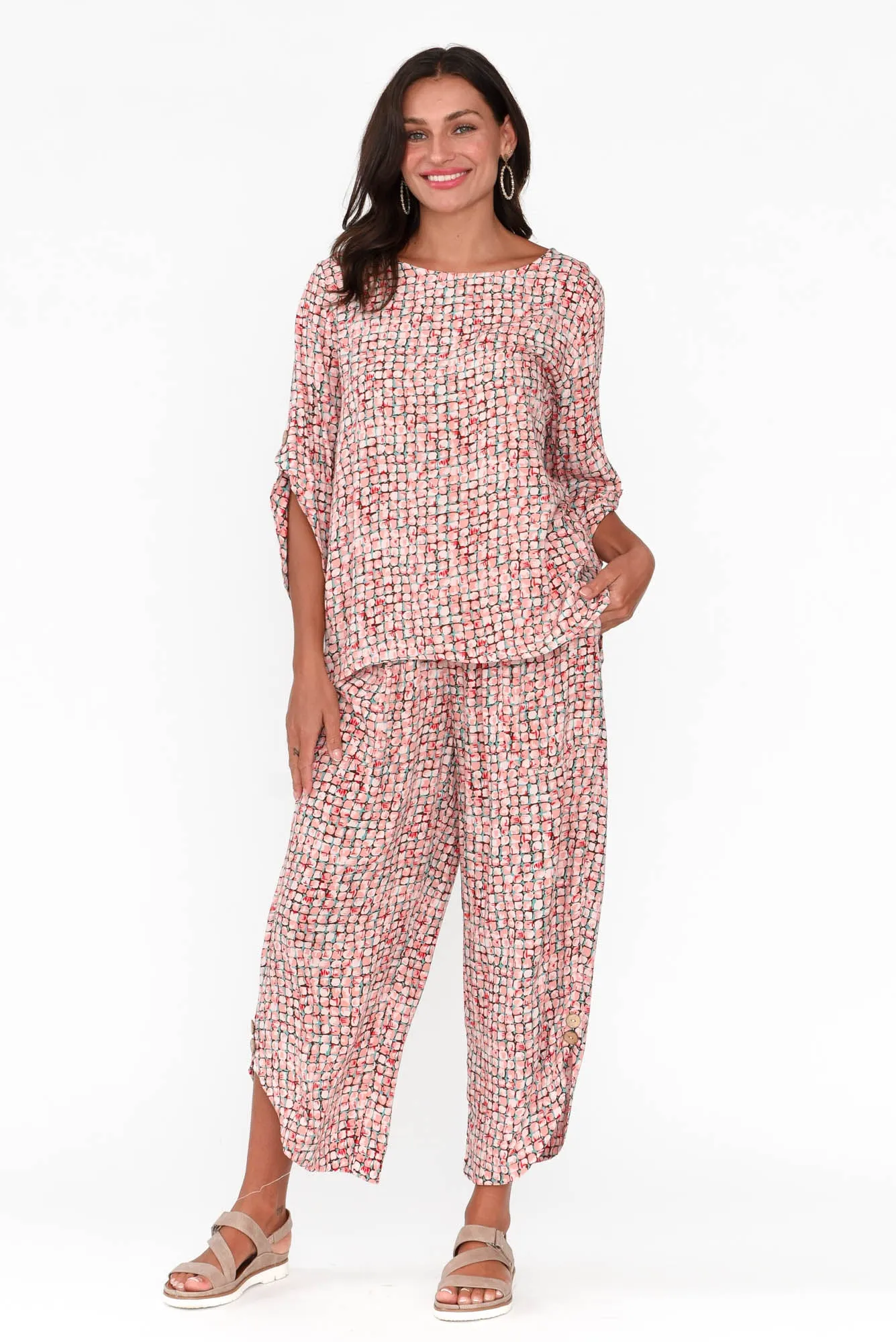 Raven Pink Speckle Hi Lo Top sold by Blue Bungalow product image thumbnail 5