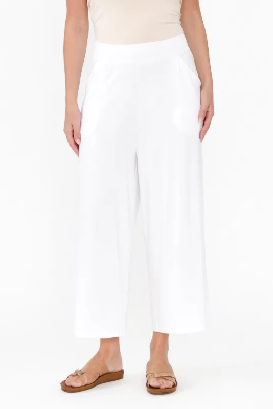 Ciara White Bamboo Resort Pants sold by Blue Bungalow