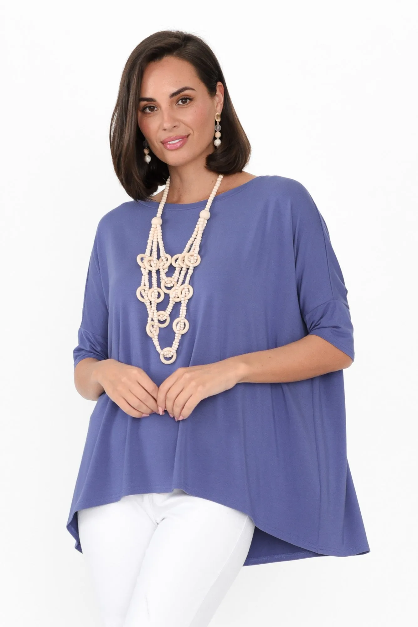 Gina Lilac Bamboo Top sold by Blue Bungalow