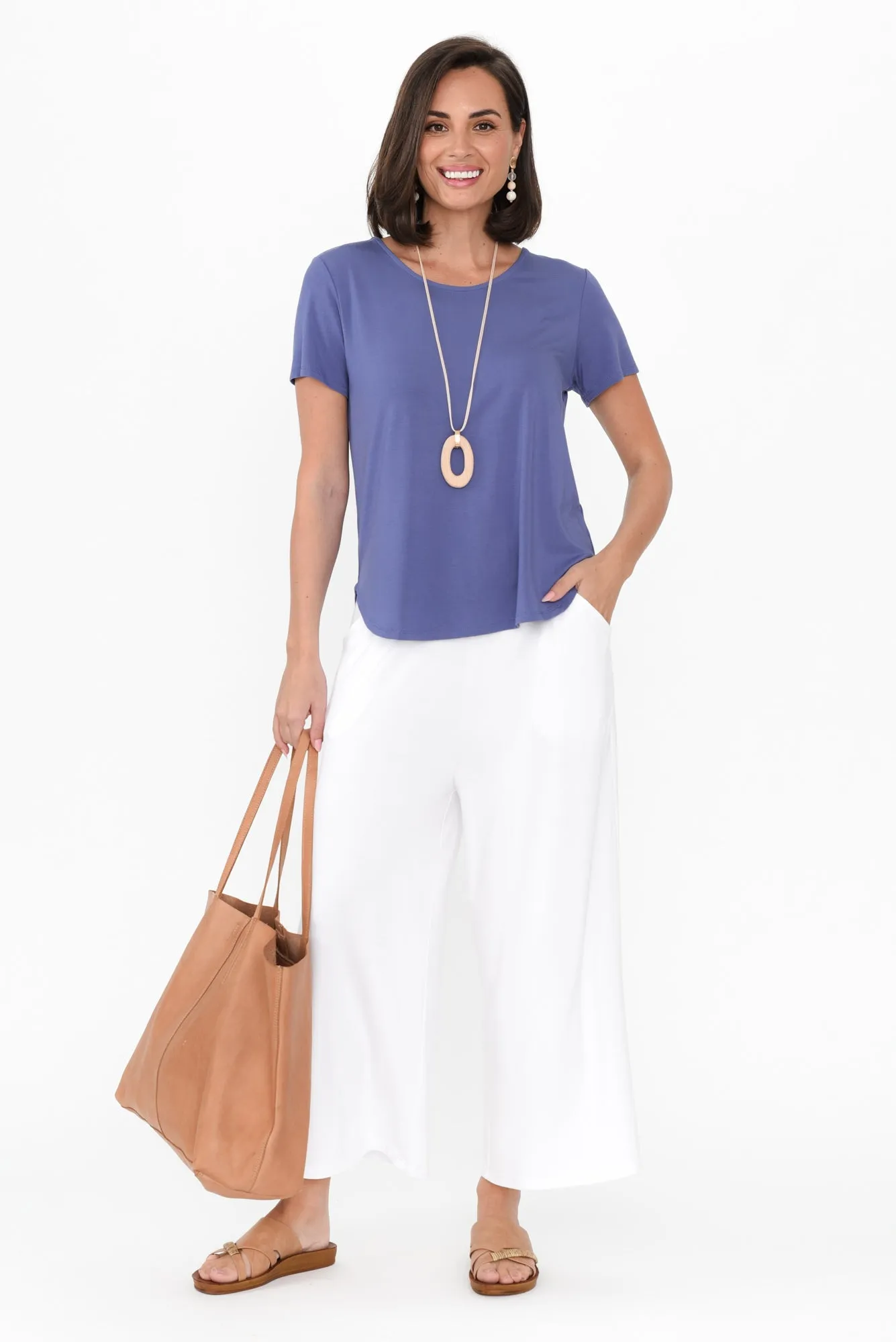 Janis Lilac Bamboo Tee sold by Blue Bungalow product image thumbnail 2