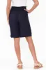 Leigh Navy Linen Blend Bermuda Shorts sold by Blue Bungalow