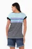 Gracie Blue Stripe Cotton Tee sold by Blue Bungalow