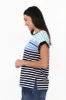 Gracie Blue Stripe Cotton Tee sold by Blue Bungalow