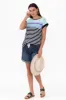 Gracie Blue Stripe Cotton Tee sold by Blue Bungalow