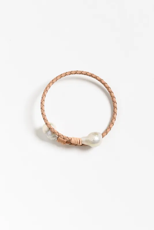 Lula Tan Braided Bracelet sold by Blue Bungalow