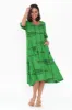 Hailee Green Sea Linen Cotton Dress sold by Blue Bungalow