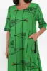 Hailee Green Sea Linen Cotton Dress sold by Blue Bungalow