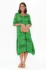 Hailee Green Sea Linen Cotton Dress sold by Blue Bungalow