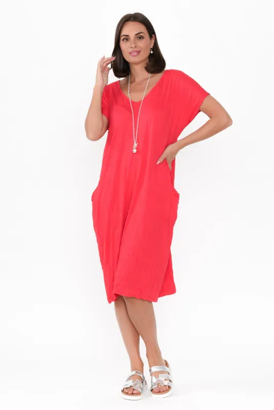Travel Berry Crinkle Cotton Dress sold by Blue Bungalow
