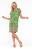 Sabina Green Heritage Crinkle Cotton Dress sold by Blue Bungalow