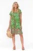 Sabina Green Heritage Crinkle Cotton Dress sold by Blue Bungalow