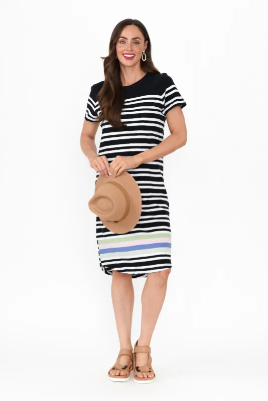 Aligner Navy Stripe Cotton Dress sold by Blue Bungalow