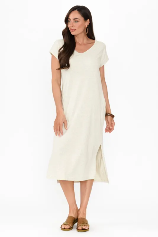 Lavin Grey Marle Cotton Stretch Dress sold by Blue Bungalow