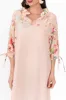 Harley Pink Floral Linen Blend Dress sold by Blue Bungalow
