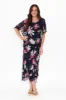 Katerina Navy Bloom Silk Overlay Maxi Dress sold by Blue Bungalow