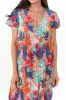Sabina Peach Floral Crinkle Cotton Dress sold by Blue Bungalow