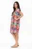 Sabina Peach Floral Crinkle Cotton Dress sold by Blue Bungalow