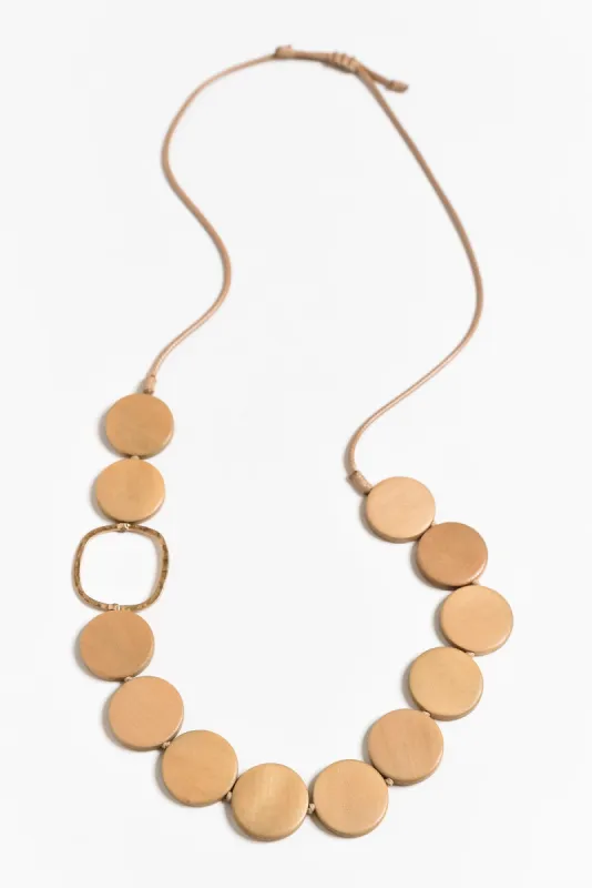 Vani Wooden Bead Necklace sold by Blue Bungalow