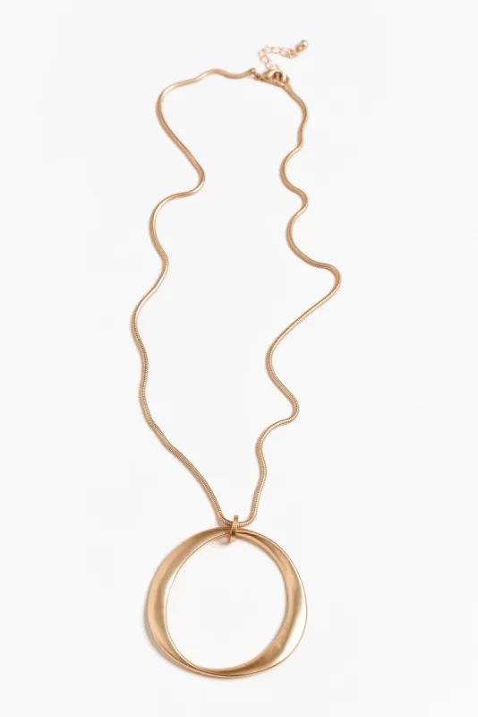Davika Gold Pendant Necklace sold by Blue Bungalow