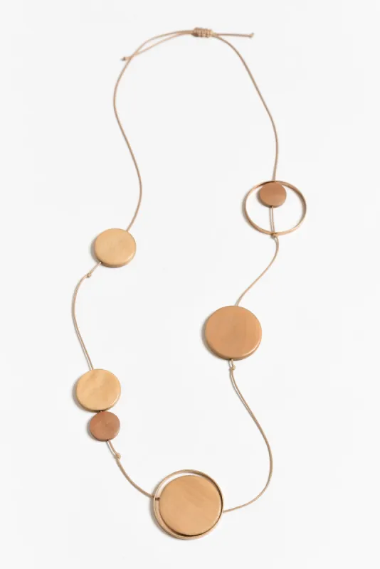 Wynton Wood Circle Necklace sold by Blue Bungalow