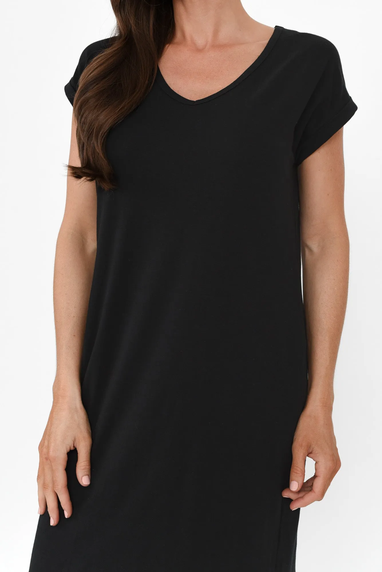 Lavin Black Cotton Stretch Dress sold by Blue Bungalow product image thumbnail 5