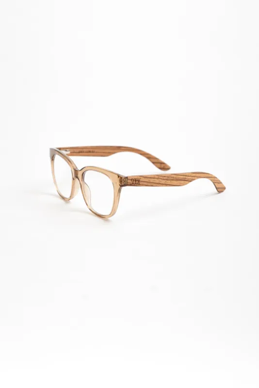 Lila Champagne Wooden Reading Glasses sold by Blue Bungalow