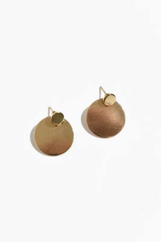 Norabel Gold Disc Earrings sold by Blue Bungalow