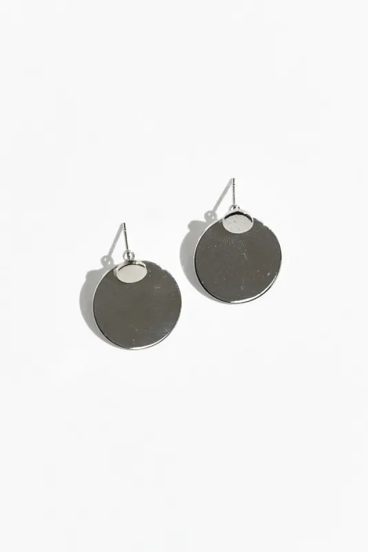 Norabel Silver Disc Earrings sold by Blue Bungalow