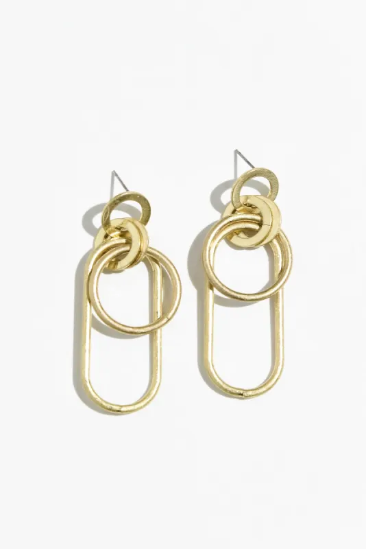 Anoka Gold Link Earrings sold by Blue Bungalow