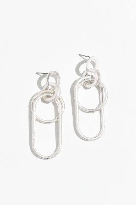 Anoka Silver Link Earrings sold by Blue Bungalow