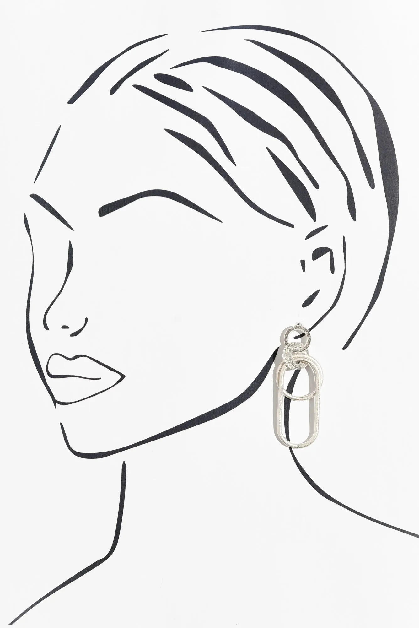 Anoka Silver Link Earrings sold by Blue Bungalow product image thumbnail 2