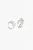 Aeria Silver Hoop Earrings sold by Blue Bungalow