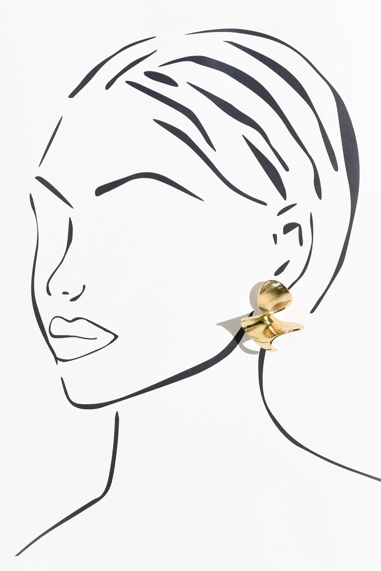 Apfel Gold Twist Earrings sold by Blue Bungalow product image thumbnail 2