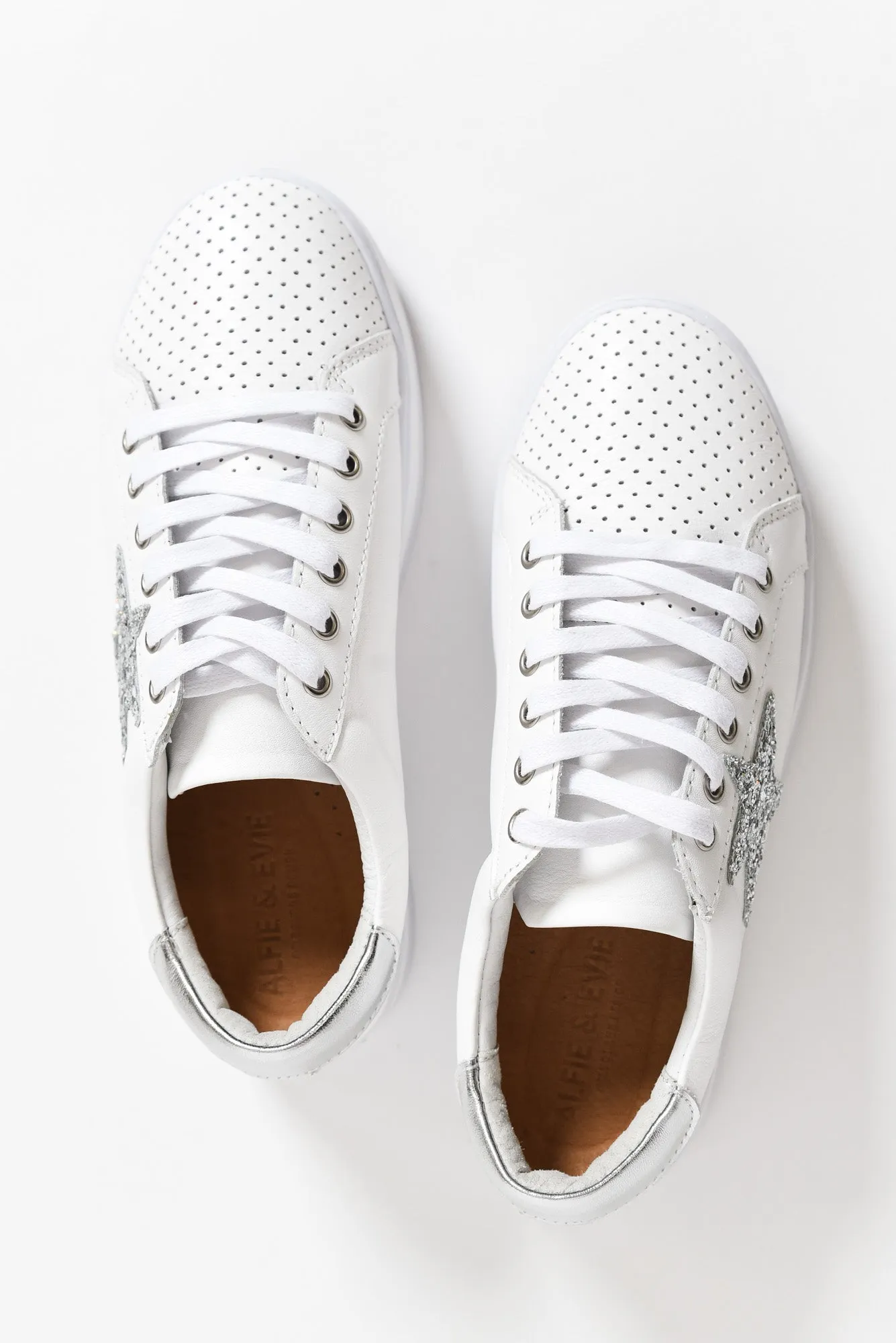 Pixie Star Silver Glitter Leather Sneaker sold by Blue Bungalow product image thumbnail 4