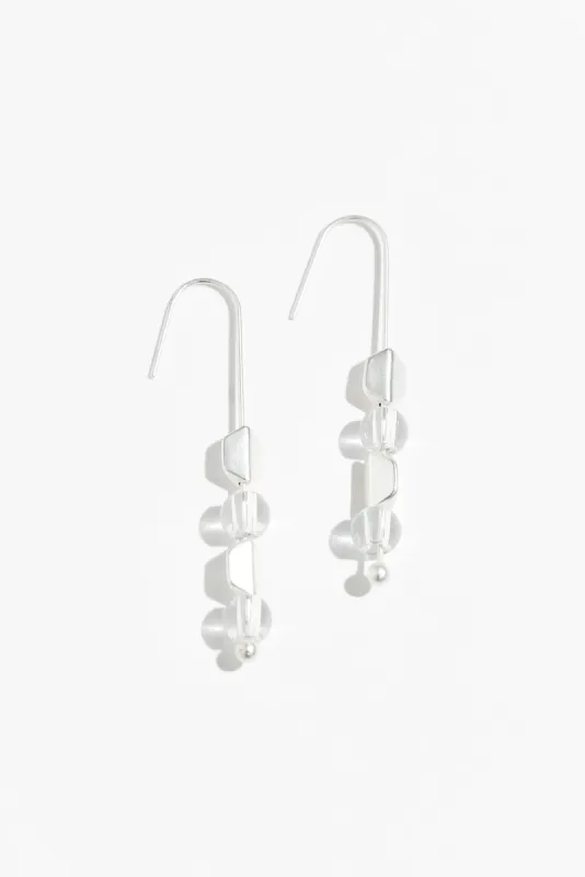 Kasis Silver Beaded Hook Earrings sold by Blue Bungalow