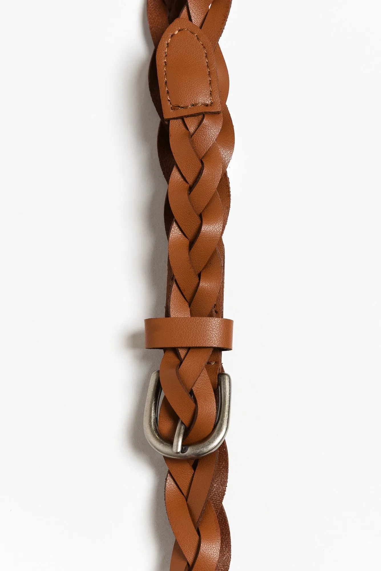 Carol Tan Leather Plaited Belt sold by Blue Bungalow