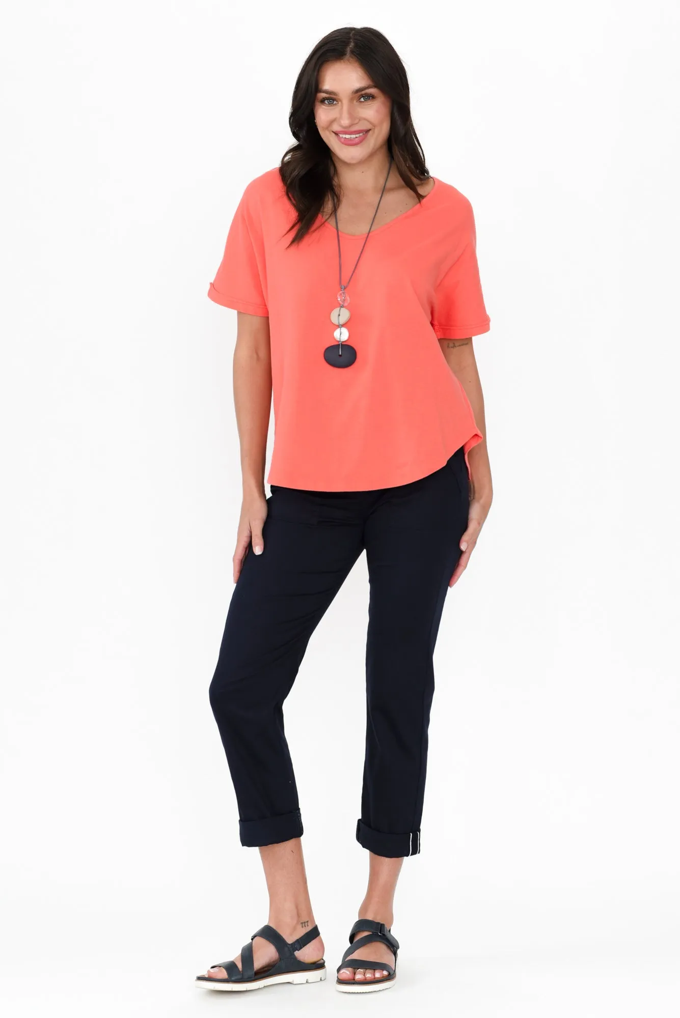 Toronto Coral Cotton Tee sold by Blue Bungalow product image thumbnail 2
