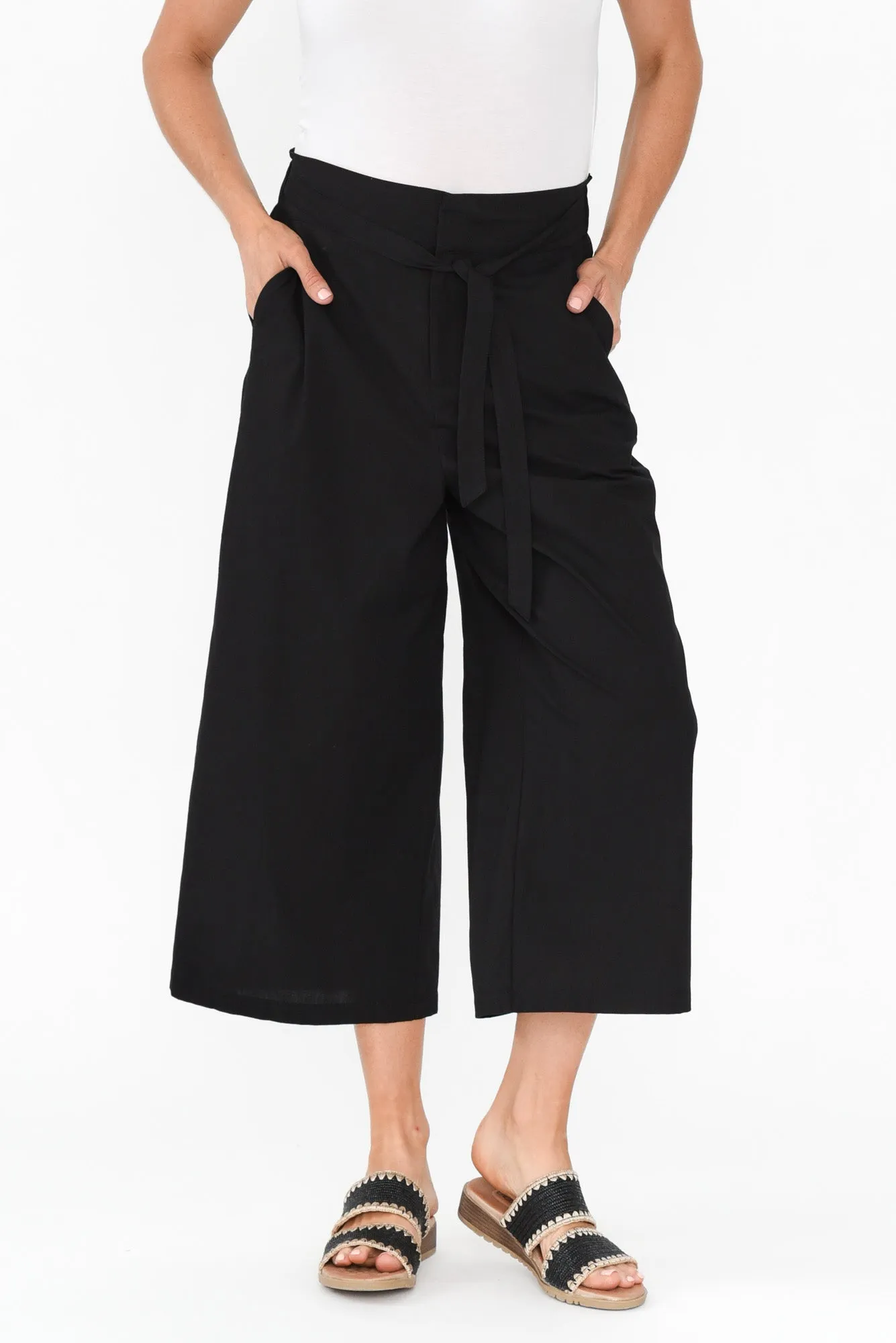 Cabo Black Cotton Pants sold by Blue Bungalow