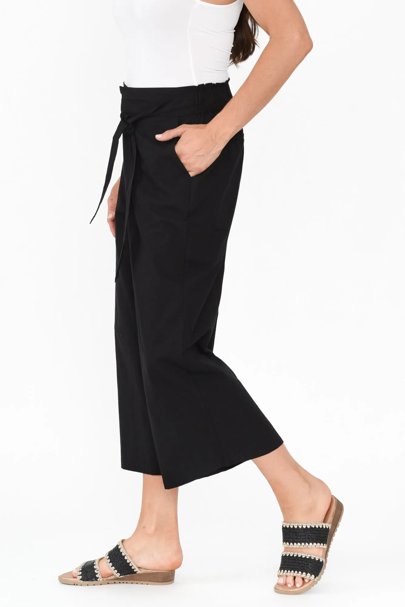 Cabo Black Cotton Pants sold by Blue Bungalow product image thumbnail 3
