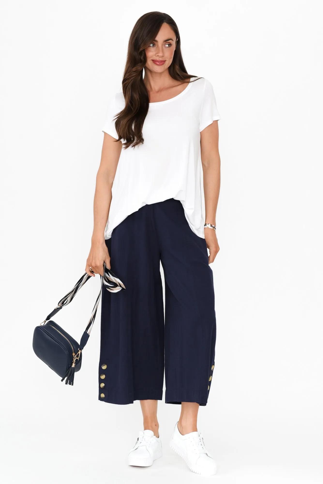 Kishan Navy Cotton Blend Pants sold by Blue Bungalow product image thumbnail 2