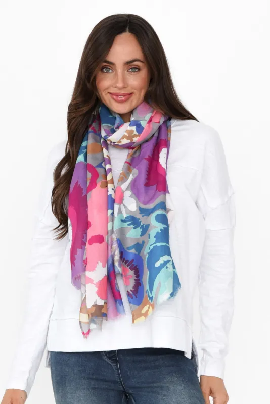 Florence Pink Floral Scarf sold by Blue Bungalow
